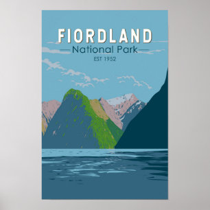 Fiordland Nationalpark Neuseeland Kunst, Dichtung Poster