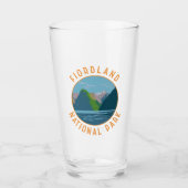 Fiordland Nationalpark Neuseeland Retro Circle Glas (Vorderseite)