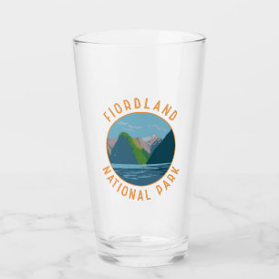 Fiordland Nationalpark Neuseeland Retro Circle Glas