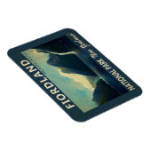 Fiordland Nationalpark Neuseeland Wasserfarbe Magnet (Rechte Seite)