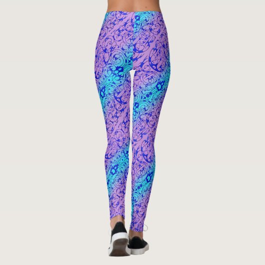 Fiore Blue und Lila Leggings (Rückseite)