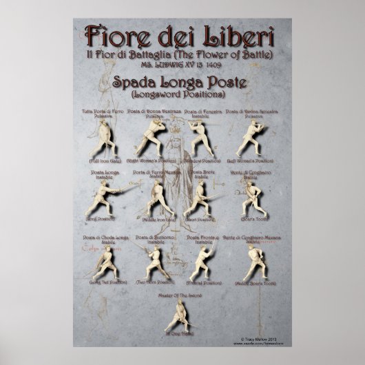 Fiore Longsword Poste Poster (Vorne)