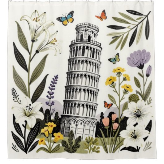 Fiori in Pisa Duschvorhang (Vorderseite)
