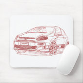 FiPuntoEvoAbarth 2011 Mousepad (Mit Mouse)