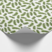 Fir Branch Pattern Weihnachten Geschenkpapier (Ecke)