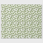 Fir Branch Pattern Weihnachten Geschenkpapier (Flach)