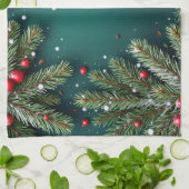 Fir Branches, Christmas, Author Natasha Us   Geschirrtuch (Gefaltet)