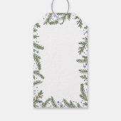 Fir Branches Happy Ferien Geschenkanhänger (Rückseite)