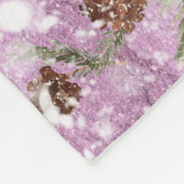 Fir Branches With Pine Cones On Snow Fleecedecke (Ecke)
