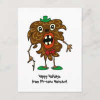 Fir-cone-Monster lustig Custom Postcard