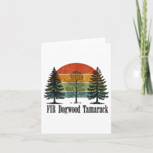 Fir Dogwood Tamarack Retro Vintager Baum National  Karte