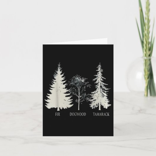 Fir Dogwood Tamarack Vintager Baum Karte (Vorderseite)