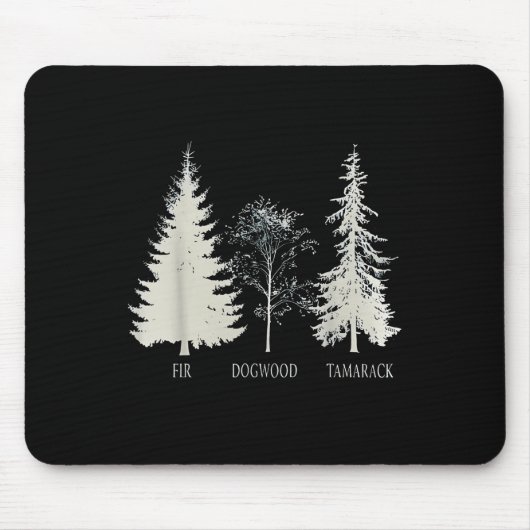 Fir Dogwood Tamarack Vintager Baum Mousepad (Vorne)