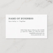 Fir Needles Visitenkarte (Rückseite)