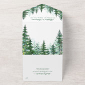 Fir Tree All in one Wedding Invite Einladung (Außenbereich)