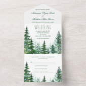 Fir Tree All in one Wedding Invite Einladung (Innen Boden)
