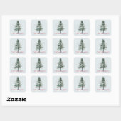 Fir Tree Christmas Holiday Sticker (Blatt)