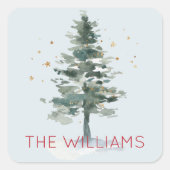 Fir Tree Christmas Holiday Sticker (Vorderseite)