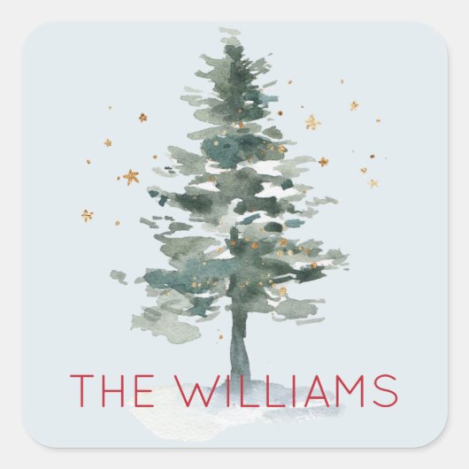 Fir Tree Christmas Holiday Sticker (Vorderseite)