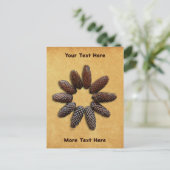 Fir Tree Cones Star Postkarte (Stehend Vorderseite)