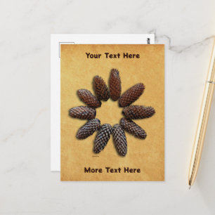 Fir Tree Cones Star Postkarte