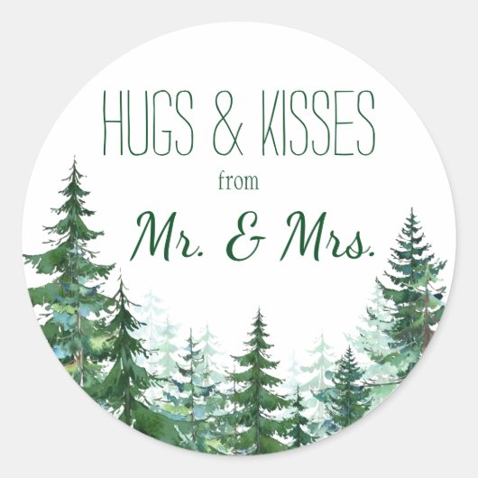 Fir Tree Danke Stickers (Vorderseite)