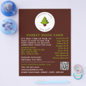 Fir Tree Design, Weihnachtsbaumverkauf Flyer (Einzeln)
