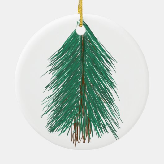 Fir Tree Forest Keramik Ornament (Hinten)