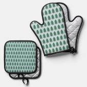 Fir Tree Forest Ofenhandschuh & Topflappen-Set (Vorderseite/Rückseite)