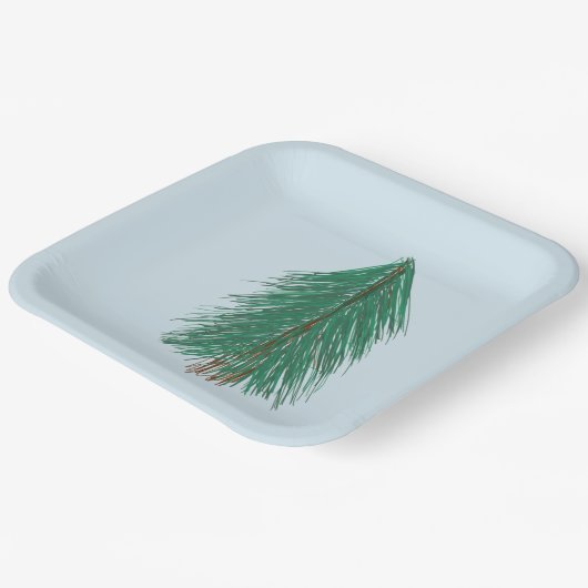 Fir Tree Forest Pappteller (Gewinkelt)