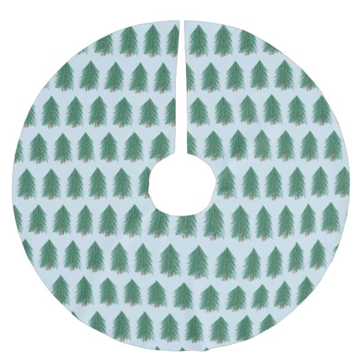 Fir Tree Forest Polyester Weihnachtsbaumdecke (Vorderseite)