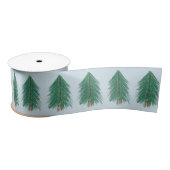 Fir Tree Forest Satinband (Spule)