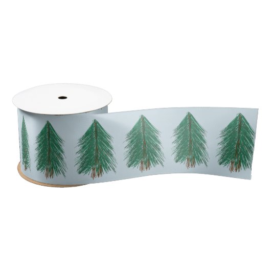 Fir Tree Forest Satinband (Spule)