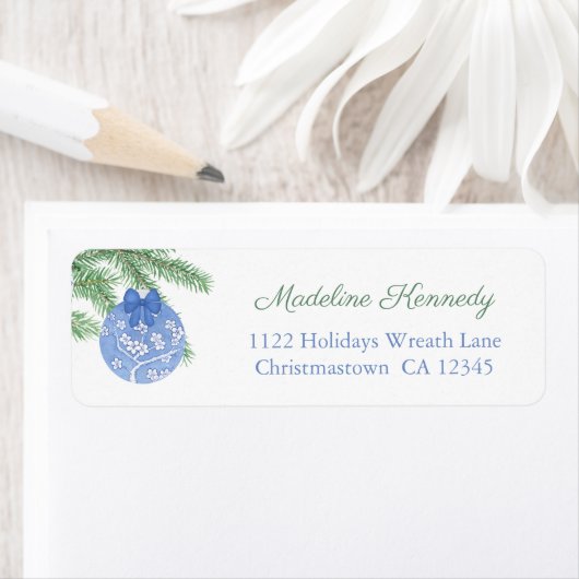 Fir Tree Ginger Jar Bauble Holidays Rücksendeadres (Insitu)