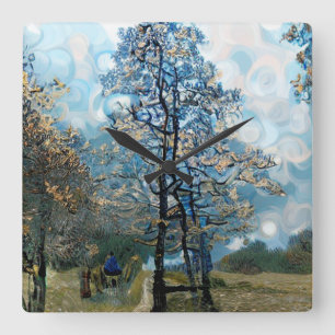 FIR TREE QUADRATISCHE WANDUHR