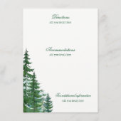 Fir Tree Wedding Details Karten (Vorderseite)