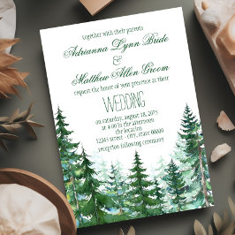 Fir Tree Wedding Einladung
