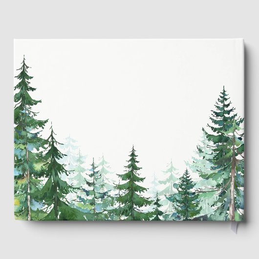 Fir Tree Wedding Guest Book Gästebuch (Rückseite)