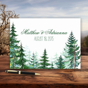 Fir Tree Wedding Guest Book Gästebuch