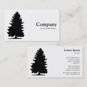 Fir Tree - White Visitenkarte (Vorne/Hinten)