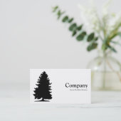 Fir Tree - White Visitenkarte (Stehend Vorderseite)