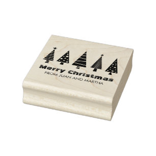 Fir Trees Christmas Rubber Briefmarke Gummistempel