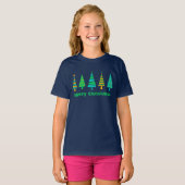 Fir Trees Christmas T - Shirt (Kind) (Vorne ganz)
