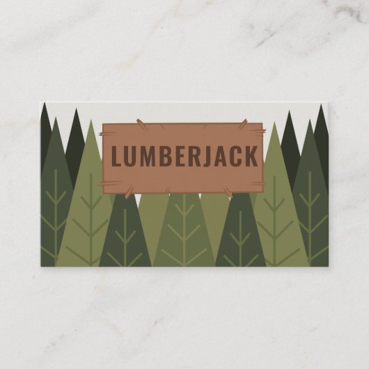 Fir Trees - Lumberjack Visitenkarte (Vorderseite)