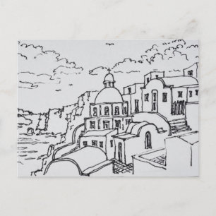 Fira, Insel Santorin, Griechenland Postkarte