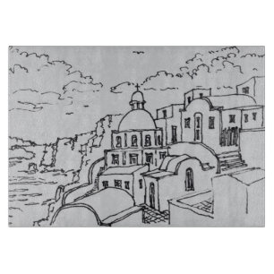 Fira, Insel Santorini, Griechenland Schneidebrett