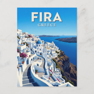 Fira, Santorini Griechenland Postkarte
