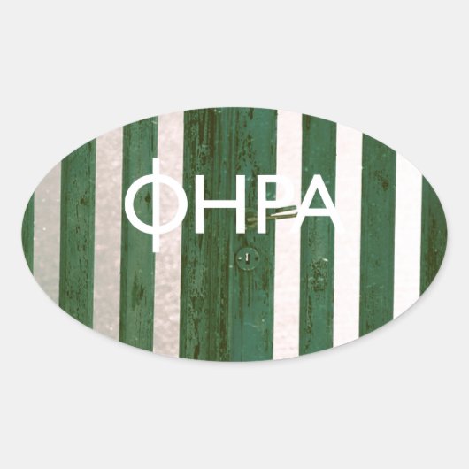 Fira - Santorini Ovaler Aufkleber (Vorderseite)