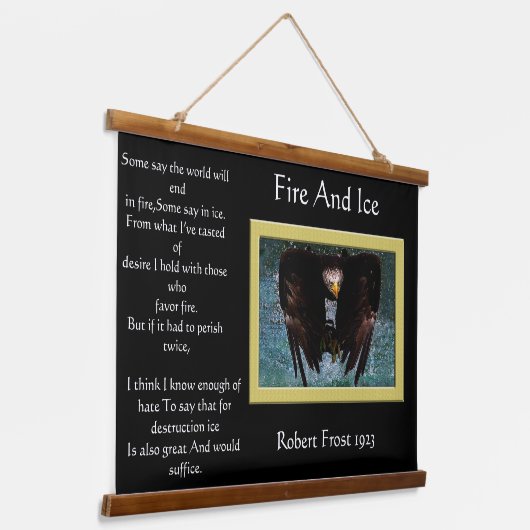 Fire and Ice Bald Wandteppich Mit Holzrahmen (Gewinkelt)