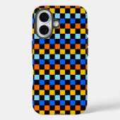 Fire and ice checkerboard pattern Case-Mate iPhone hülle (Rückseite)
